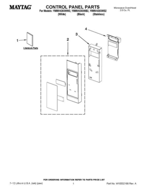 Part Location Diagram of W10344703 Whirlpool INSTALL, INSTRUCT.