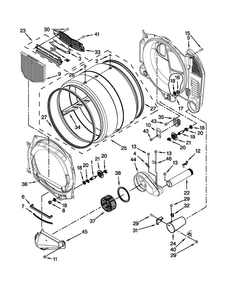 Bulkhead Parts Diagram and Parts List for MDG25PNAGW3  Maytag Dryer