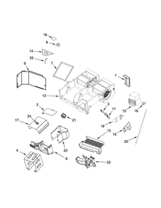 Air Flow Parts Diagram and Parts List for JMV9196CS0  Jenn-Air Microwave