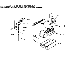 Icemaker Diagram and Parts List for TR21S4W-P1196102WW  Amana Refrigerator