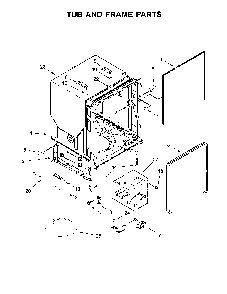 Tub And Frame Parts Diagram and Parts List for 66514752N512  Kenmore Dishwasher