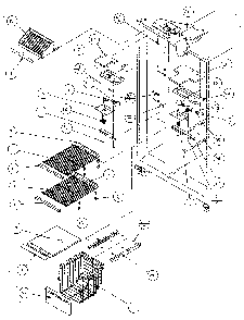 Freezer Shelving And Refrigerator Light Diagram and Parts List for SX120J-P7870122W  Amana Refrigerator