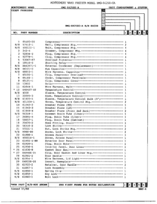 Unit Compartment/system Page 2 Diagram and Parts List for 84258-OA  Admiral Freezer