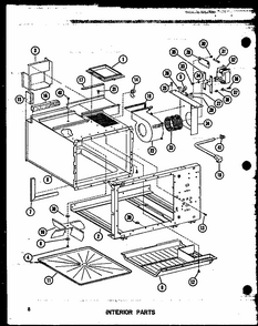 Interior Parts Diagram and Parts List for RVH-2 P72908-3M Amana Range Hood