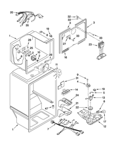 Liner Parts Diagram and Parts List for A2RXNMFWS03  Amana Refrigerator