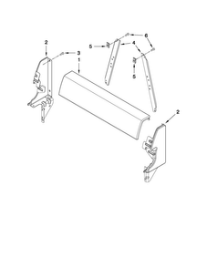 Backguard Parts Diagram and Parts List for AEP200VAW1  Amana Range