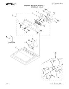 Part Location Diagram of W10305134 Whirlpool BEZEL