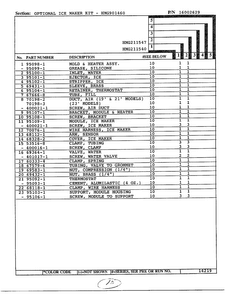 Optional Ice Maker Kit Page 2 Diagram and Parts List for 211540  Admiral Refrigerator