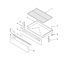 Drawer & Broiler Parts Diagram and Parts List for MER7765WS1  Maytag Range