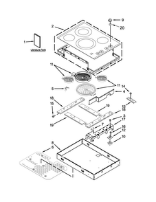 Cooktop Parts Diagram and Parts List for MEC9530BB01  Maytag Cooktop
