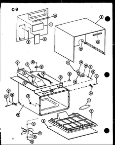 Cabinet Parts Diagram and Parts List for RC-6PB P73860-12M Amana Microwave