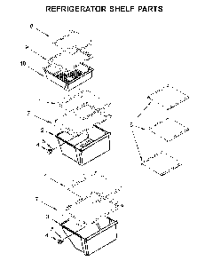 Refrigerator Shelf Parts Diagram and Parts List for 1064651753713  Kenmore Refrigerator