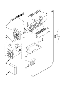 Icemaker Parts Diagram and Parts List for MCD2358WEW01  Maytag Refrigerator