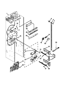 Refrigerator Liner Parts Diagram and Parts List for JS48PPDUDB20  Jenn-Air Refrigerator