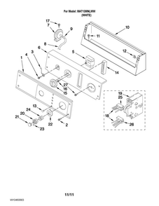 Control Panel Parts Diagram and Parts List for MAT13MNLWW  Maytag Washer