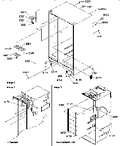 Cabinet Parts Diagram and Parts List for SCD25TL-P1190426WL  Amana Refrigerator