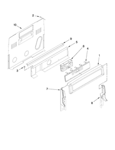 Control Panel Parts Diagram and Parts List for MIR8890AS0  Maytag Range