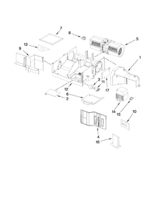 Air Flow Parts Diagram and Parts List for MMV1164WB1  Maytag Microwave