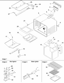 Cavity (acl200 Grill For All Agsd's) Diagram and Parts List for ACL200-P1133392N  Amana Range