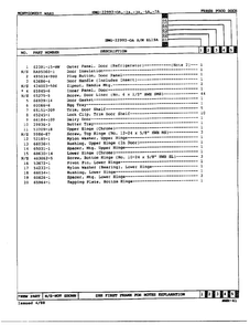 Fresh Food Door Page 2 Diagram and Parts List for 22992-OA  Admiral Refrigerator
