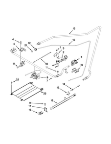 Manifold Parts Diagram and Parts List for CGR3300XDW0  Magic Chef Range