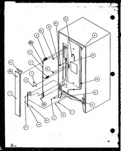 Cabinet Back Diagram and Parts List for TZ22QW-P1114906WW  Amana Refrigerator