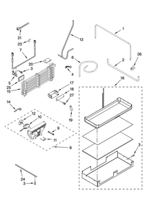 Lower Unit And Tube Parts Diagram and Parts List for JF42PPFXDB01  Jenn-Air Refrigerator