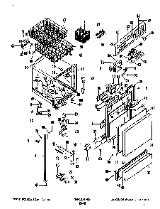 Control Panel, Door, Rack, Det.cup & Tub Diagram and Parts List for DU51A-05  Magic Chef Dishwasher