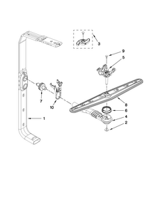 Upper Wash And Rinse Parts Diagram and Parts List for MDB6769PAB1  Maytag Dishwasher