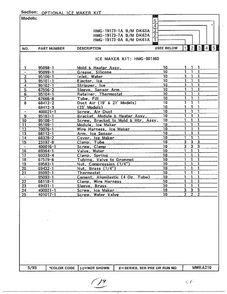 Optional Ice Maker Page 2 Diagram and Parts List for 19173-0A  Admiral Refrigerator