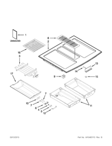 Cooktop Parts Diagram and Parts List for JES9860CAB01  Jenn-Air Range
