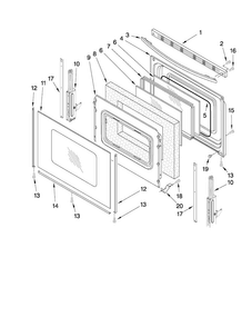 Door Parts Diagram and Parts List for AER5523XAW0  Amana Range