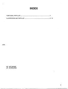 Index Diagram and Parts List for 5796  Amana Air Conditioner