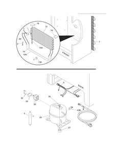 System Diagram and Parts List for CCV17RFLW1  Crosley Freezer