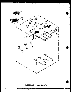 Electrical Components Diagram and Parts List for RCC-4 P73409-1M Amana Microwave