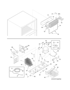 System Diagram and Parts List for CRT182HQW0  Crosley Refrigerator