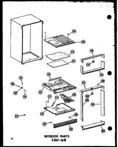 Section 7 Diagram and Parts List for ESRF-16W-AG-P60303-52WG  Amana Refrigerator