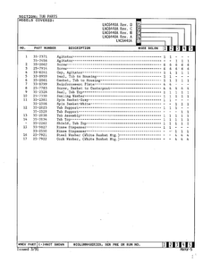 Tub Parts Page 2 Diagram and Parts List for 6440A REV J Norge Washer