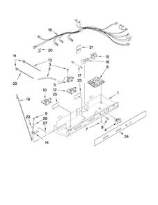 Control Parts Diagram and Parts List for MSD2573VEW02  Maytag Refrigerator