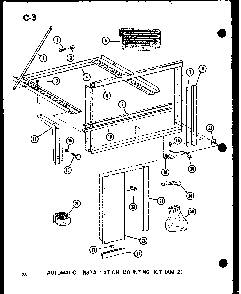 Automatic Installation Mounting Kit Diagram and Parts List for ES9-2MS P54974-46R Amana Air Conditioner