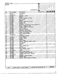 Top Page 2 Diagram and Parts List for 6740A  Norge Washer