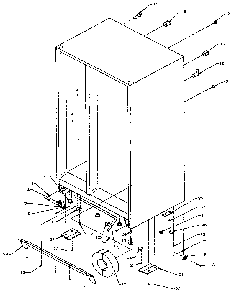 Cabinet Hardware Diagram and Parts List for SXDE27N-P1162203W  Amana Refrigerator