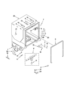 Tub And Frame Parts Diagram and Parts List for MDB6709AWB1  Maytag Dishwasher