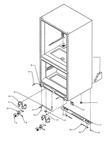 Rollers/drain Tube Diagram and Parts List for BX22A2-P1161606W  Amana Refrigerator