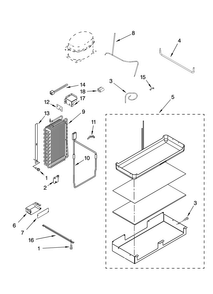 Lower Unit And Tube Parts Diagram and Parts List for JS48CXFXDB01  Jenn-Air Refrigerator