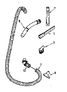 Attachment Parts Diagram and Parts List for 11638830  Kenmore Upright Vacuum