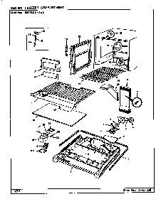 Freezer Compartment Diagram and Parts List for RB23KA-4AL CG96A Magic Chef Refrigerator