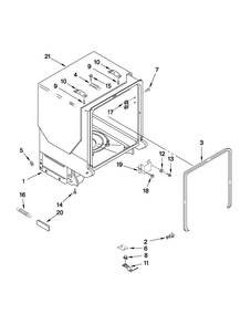 Tub And Frame Parts Diagram and Parts List for MDBH969AWB0  Maytag Dishwasher