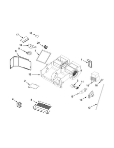 Air Flow Parts Diagram and Parts List for AMV6502REW0  Amana Microwave