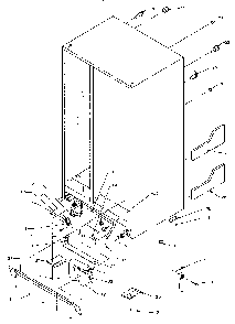 Drain System & Rollers Diagram and Parts List for SZD25S5W-P1190415WW  Amana Refrigerator